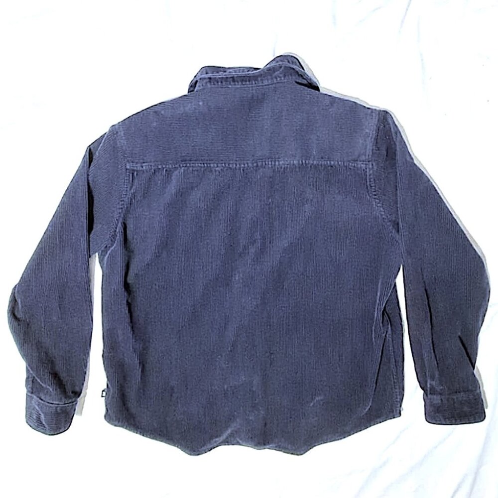 Gap Shirt Mens Size L Eclipse Blue Corduroy Button Up Long Sleeve - Picture 2 of 6